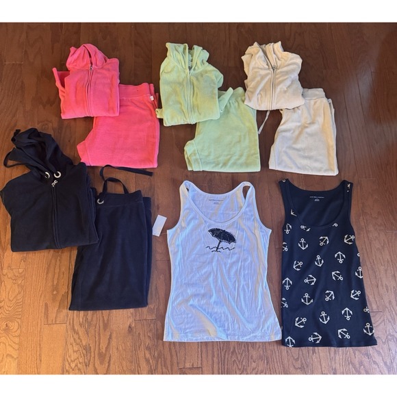 Lot‎ of 4 NY & Company Terry Women's XS Cropped Capri Pants Sweatsuits/ Lounge
